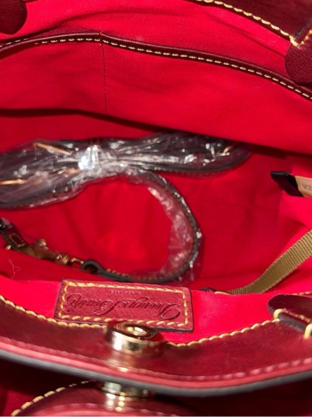 NWT Dooney & Bourke NWT Florentine  Brenna in Bordeaux with strap - Picture 10 of 12